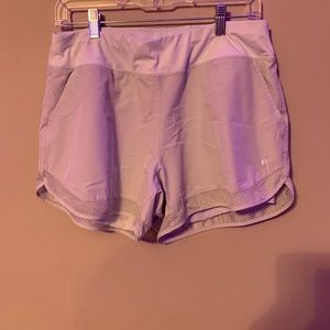 White “layer 8” shorts